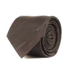 【美品】DOLCE&GABBANA ドルチェ&ガッバーナ ネクタイ / シルク レジメンタル ネクタイ / ナロータイ / ブラウン / イタリア製 / ファッション アイテム / フォーマル ビジネス【メンズ】【中古】