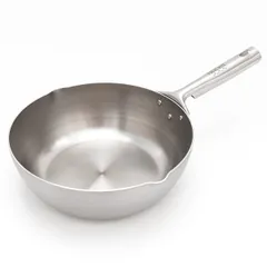フチバイト FUCHI BITE チタン 3層 フライパン 24cm 深型 IH ガス火 4570032620447 渕上万莉 フッチー アウトドア シルバー 国産 日本製