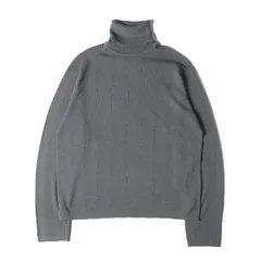 美品 ARMANI COLLEZIONI アルマーニコレツォーニ ニット サイズ:52 ストライプ タートルネック シルク カシミヤ ニットセーター グレー トップス 【メンズ】【中古】のサムネイル
