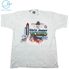【激レア】90s USA製 SCREEN STARS スペースシャトル Tシャツ XL フロリダ ソフトボール 大会 USSSA シングルステッチ 古着 ヴィンテージ ココアエキスポ