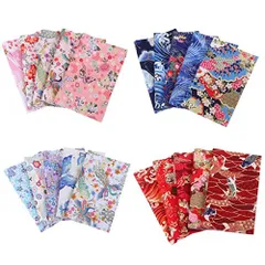 花柄プリント 20枚セット OKUSU-JP 和風 パッチワーク布 20枚セット 綿100％ 生地 花柄 動物プリント 可愛い カットクロス 手芸用 はぎれセット DIY 裁縫 ハンドメイド 手芸素材 20x25cm