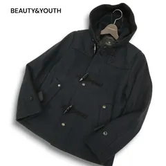 BEAUTY&YOUTH ユナイテッドアローズ 秋冬 メルトン ウール★ ダッフル コート Sz.S　メンズ ネイビー