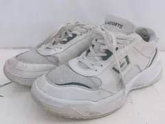 ◇ LACOSTE ラコステ ワンポイントロゴ ローカット スニーカー シューズ サイズU7.5 EUR41 USA8.5 オフホワイト系 メンズ P 1307250022929のサムネイル