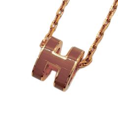エルメス(HERMES) ポップアッシュ ミニ ネックレス ニューゴールド ラッカーメタル ピンクゴールド金具 新品 レディース ネックレス