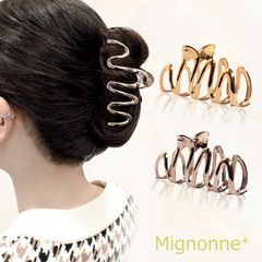ヘアアクセ ヘアクリップ バンスクリップ ニョロニョロ 波 ヘアアクセサリー ヘアー クリップ シンプル 大人っぽい カジュアル レディース ヘアアクセサリー かわいい おしゃれ 大人可愛い 上品 お洒落 まとめ髪 レディース ヘアアクセ【mih-088】