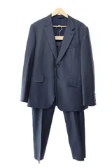 ポールスミスコレクション PAUL SMITH COLLECTION ×Ermenegildo Zegna エルメネジルド ゼニア 裏地 花柄 シングル 2B ストライプ ウール スーツ セットアップ PC-ST-41475 LX 紺 ネイビー●250110