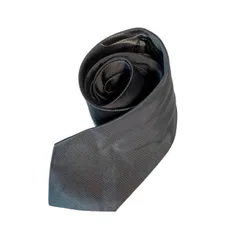 Dominique France ドミニック フランス ネクタイ グレー 天然シルク フランス製 シンプル