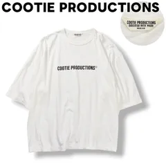 日本製 クーティープロダクションズ COOTIE PRODUCTIONS ロゴ プリント ビッグシルエット シングルステッチ Tシャツ クルーネック カットソー サイドシーム M ホワイト アメカジ ストリート メンズ