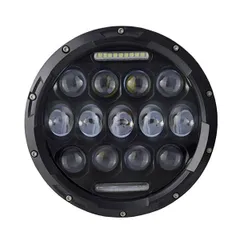 75W黒 Ranzek ハーレー LEDヘッドライト 7インチ hi/loビーム 75W LED