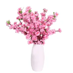 【即日発送】ウェディング 春の雰囲気 枯れない 撮影用 オシャレ 室内装飾 リアル シルクフラワー 店舗装飾 桜の花 インテリア 8本セット 桃の枝 フェイクフラワー 造花 全長65cm 桃の花