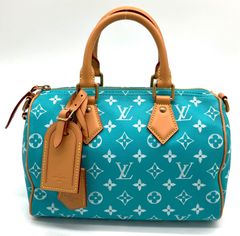 【鑑定済み】正規品 ルイヴィトン LOUIS VUITTON モノグラム レザー スピーディ P9 バンドリエール 25 ターコイズ M11561