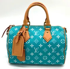 【鑑定済み】正規品 ルイヴィトン LOUIS VUITTON モノグラム レザー スピーディ P9 バンドリエール 25 ターコイズ M11561