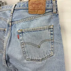 90年代 Levi's 501 ショートパンツ イスラエル製 CARE プリント ダメージジーンズ W34 07070802 01のサムネイル
