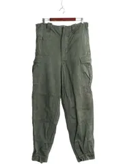 【お得なクーポン配布中!】 70s 72年製 ベルギー軍 実物 M-64 フィールド パンツ メンズ 37 31 程 70年代 ユーロ ヴィンテージ ミリタリー コットン サテン テーパード