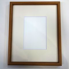 インチ額　マット付 　チーク　ガラス板付　日本画、水彩画、写真にご利用できます　【5547型 インチ額】