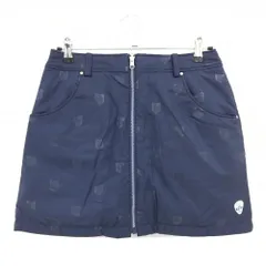 【超美品】キャロウェイ 中綿リバーシブルスカート ネイビー 地模様 裏シルバー レディース L ゴルフウェア Callaway