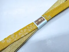 【一輝堂】【着物】 和装小物 帯締め 帯締 高麗組 金糸 花柄 24W-1968