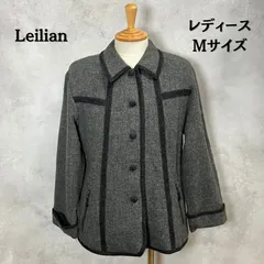 leilian レリアン　テーラードジャケット　ウール90%  グレー　Mサイズ　レディース【B-3】