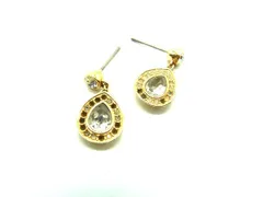 SWAROVSKI スワロフスキー ラインストーン ピアス アクセサリー レディース ゴールド系 DF0197