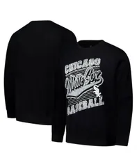 【送料無料】 スティッチーズ メンズ パーカー・スウェット アウター Men's Black Chicago White Sox Pullover Sweatshirt Black