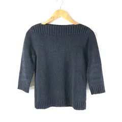 ローレンラルフローレン LAUREN RALPH LAUREN ニット 長袖 ボートネック 無地 リブ 濃紺 Mサイズ 938176