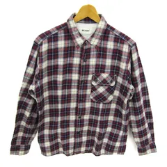 ビームス 長袖シャツ チェック柄 トップス メンズ Lサイズ レッド系×ホワイト系×ネイビー系 BEAMS 【中古】