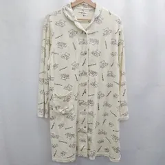 ◇ Θ リラックマ キャラクター総柄 ルームウエア上下 サイズM-L アイボリー系 レディース E  【1507030000905】