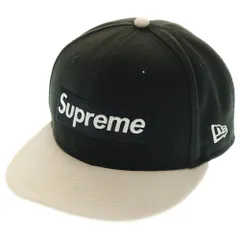 SUPREME (シュプリーム) 22SS×New Era 2tone Box Logo cap ツートン ボックスロゴ ワッペン付き ベースボールキャップ ブラック/ホワイト