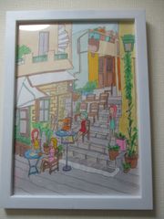 島田鮎子、街角にて、希少画集画、新品額装付、状態良好 島田鮎子、街角にて、希少画集画、新品額装付、状態良好 - メルカリ