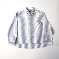 RALPH LAUREN ラルフローレン ストライプシャツ 長袖 ブルー×ホワイト L　B202507