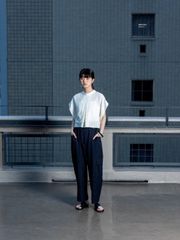 ミズイロインド シャンブレーワイドカーゴパンツ - メルカリ