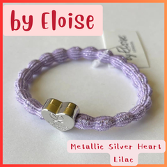 ヘアアクセサリー【Metallic Silver Heart / Lilac】　by Eloise / バイエロイーズ