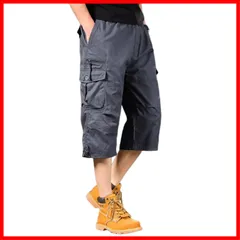 秋 無地 夏 M-5XL 綿 40-110kg ショートパンツ 大きいサイズ メンズ 7分丈 カーゴパンツ