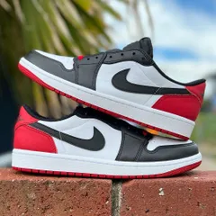 AIR JORDAN 1 RETRO LOW OG BLACK TOE エア ジョーダン 1 レトロ ローカット ブラック トゥー 【MEN'S】 white/black-varsity red CZ0790-106