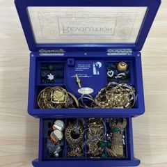 ◎【✨遺品整理✨】ジュエリーボックス　生前整理　Revolution 金　銀　ゴールド　ダイヤモンド　宝石箱　オルゴール　指輪　ネックレス　イヤリング　ピアス　GOLD silver　まとめ　大量　昭和レトロ　アンティーク　ヴィンテージ　ジュエリー　宝石