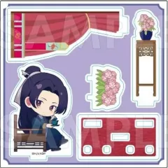 【中古】アクリルスタンド・アクリルパネル 壬氏(ピンクの花) 「薬屋のひとりごと ポップアップストア in 有楽町マルイ トレーディングちびキャラアクリルフィギュア」