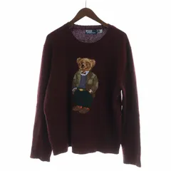 未使用ポロ ラルフローレンRalph Lauren クマ刺繍セーター M Polo ベア コットン クルーネック セーター （ニット・セーター