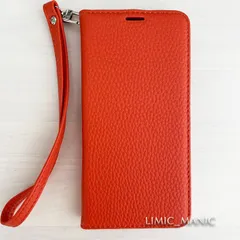iPhone 14 / 13 ケース スマホケース 手帳型 レザー調 オレンジ ストラップ 磁石 アイフォン アイホン