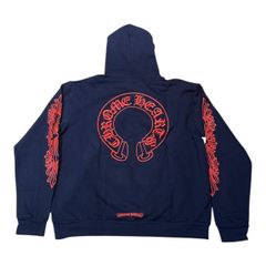 Chrome Hearts Horse shoe Pull Over hoodie 未使用 M Navy
