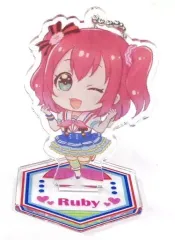 【中古】キーホルダー・マスコット(キャラクター) 黒澤ルビィ 「セガコラボカフェ ラブライブ!サンシャイン!! The School Idol Movie Over the Rainbow スタンド付きアクリルキーホルダーVol.3」