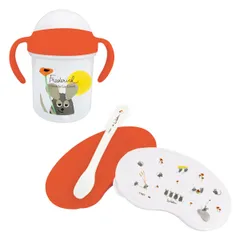 ギフトセット レオ・レオニ ストローマグ 離乳食容器 2点セット ブレデリック 出産祝い （ ギフト セット ベビーマグ 保存容器 ベビー プレゼント 日本製 両手マグ 離乳食ケース 電子レンジ対応 おでかけ 男の子 女の子 赤ちゃん ）