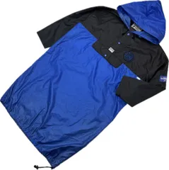 Jリーグ ☆ 希少 当時物 ガンバ大阪 ナイロン ベンチコート 薄手 ロングコート ブルー ブラック F サッカー スポーツ トレーニング■AA267