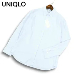 【未使用】UNIQLO ユニクロ 通年 長袖 ボタンダウン ファインクロス コンフォート ストライプ シャツ Sz.M メンズ