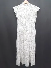 ◇ ⊂ トッコ クローゼット 花柄 ロング丈 ノースリーブ ワンピース サイズM ホワイト系 レディース E  【1507100008664】