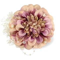 【人気商品】あじさい ブローチ カスミ草 クリップ ピン コサージュ 2WAY ダリア フォーマル 入学式 日本製 卒業式 結婚式 [クレインズコレクション] ハレの日の特別なシーンに