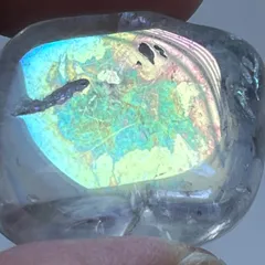 オーラ加工　水晶　タンブル　握り水晶