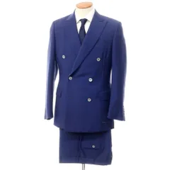 【中古】ベルベスト Belvest モヘヤウール ダブルスーツ ネイビーブルー【サイズ46】【メンズ】のサムネイル