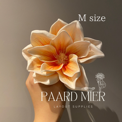 【M-1】Mサイズ 🪷ホワイトオレンジ 🪷ハイクオリティフラワー 爬虫類・両生類ケージ用