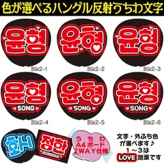 G反射うちわ文字【ソンユンヒョンソニョンSONG】選べるハングル反射名前文字F3Lファンサ文字　iKONアイコンスローガン文字パネル文字連結文字