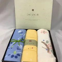 【未使用】inishie   いにしへ　片面ガーゼタオル　3枚組　C566